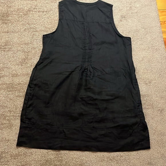 Quince Black Linen Sleeveless Shift Dress Size L - Picture 8 of 8